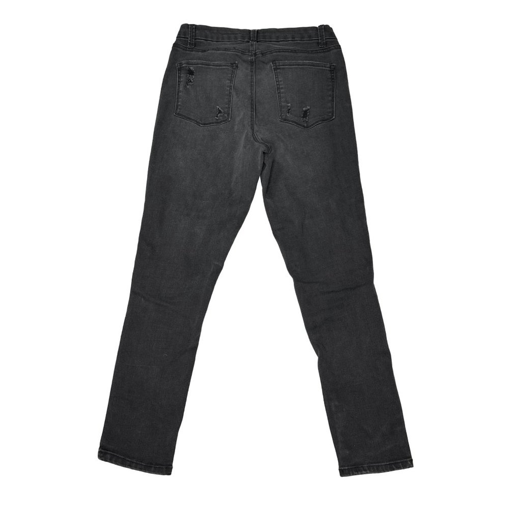 No Boundaries Jeans Junior Women 13 Black Skinny Distressed Super High Rise - Picture 3 of 9